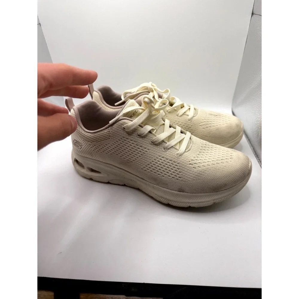 Skechers Memory Foam 99946MC‎ NAT Womens 9 Sneakers Beige Athletic Running Shoes